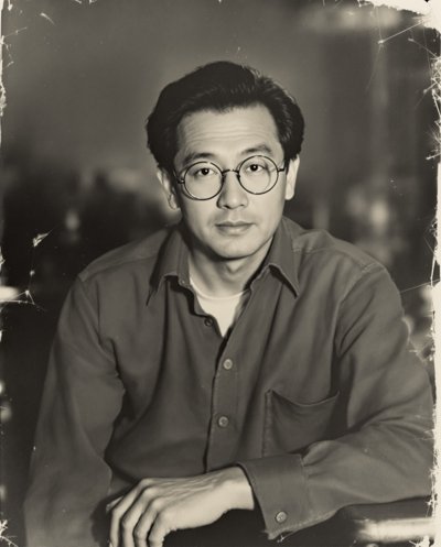 导演 小津安二郎 黑白档案照